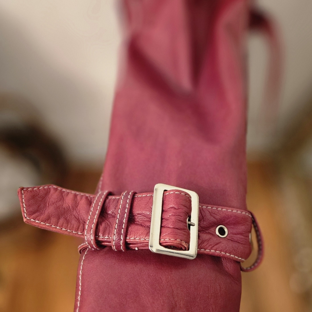 Wilsons Vintage Women's Rust Italian Leather Trenchcoat Sz XL - Picture 6 of 16